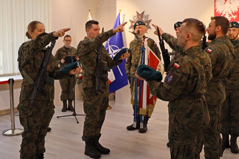 Przysięga wojskowa żołnierzy Legionu Medycznego
